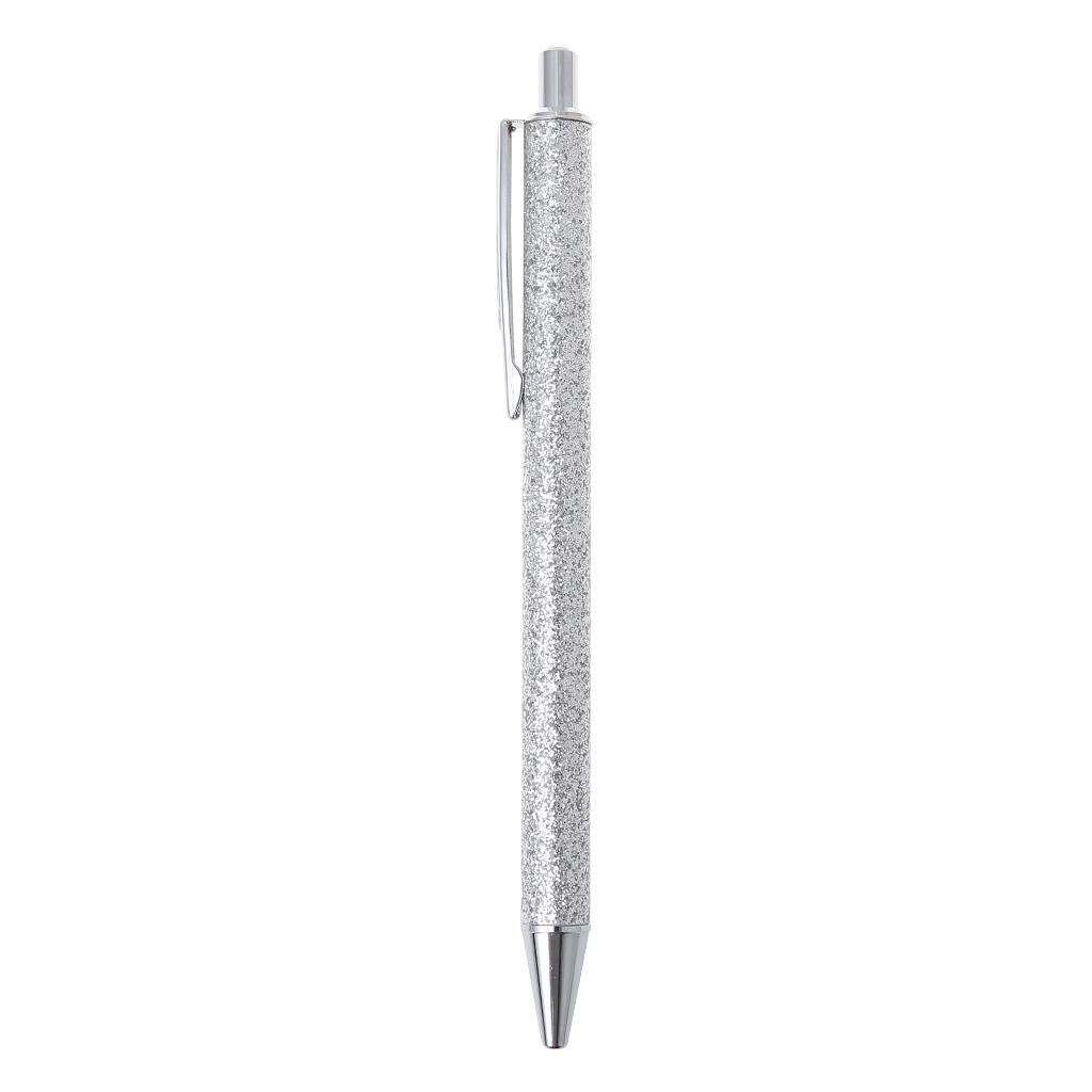 Luxury Bling Metal Ballpoint Pen 1.0mm Glitter Oil Flow Pens Office Supplies