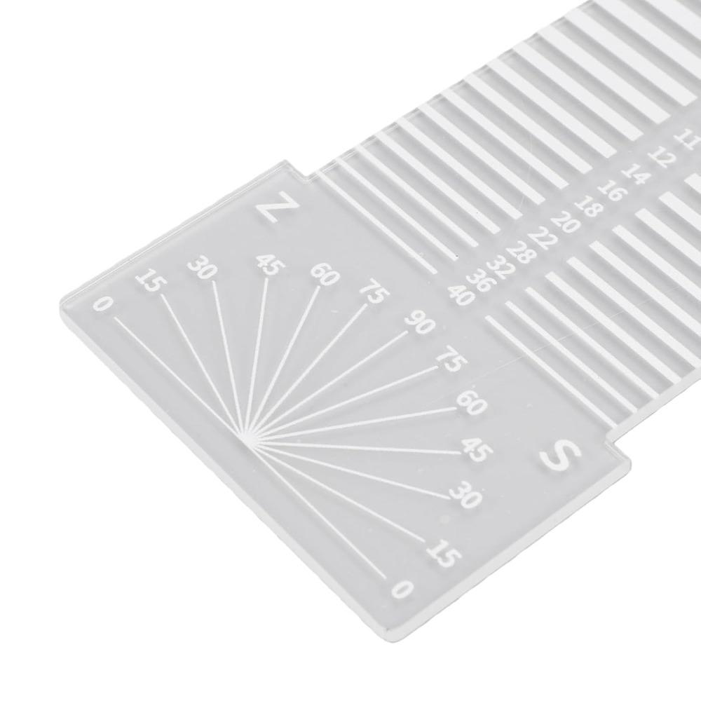 2pcs Direction Indicator Spinning Ruler Multifunctional Design Spinning Control Card For Yarn Twist