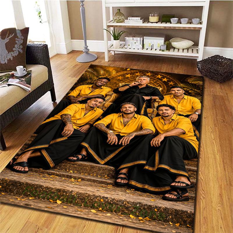 Brazil National Football Team Carpet Rug for Living Room Bedroom Home Sofa Decoration,Kids play Non-slip Floor Mat