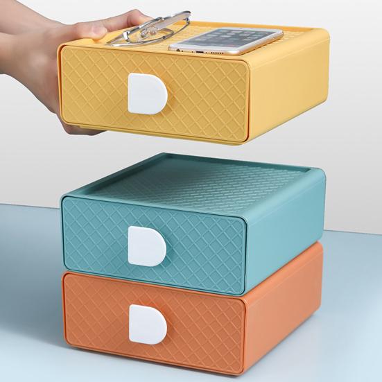 Aufbewahrungsschublade, stapelbar, großes Fassungsvermögen, glatte Oberfläche, dekorativer Schreibtisch-Schubladen-Organizer für Kleinigkeiten