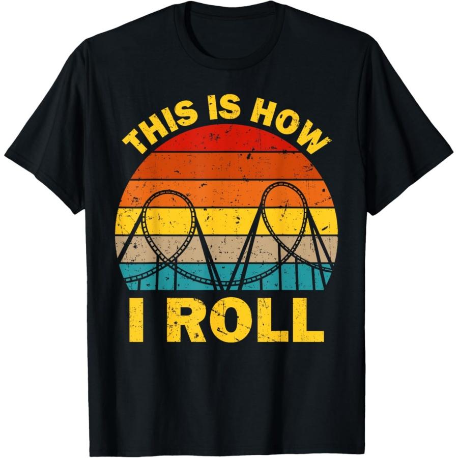 

Cool Roller Coaster For Men Women Amusement Theme Park Retro T-Shirt(1) XXXXXL чорний