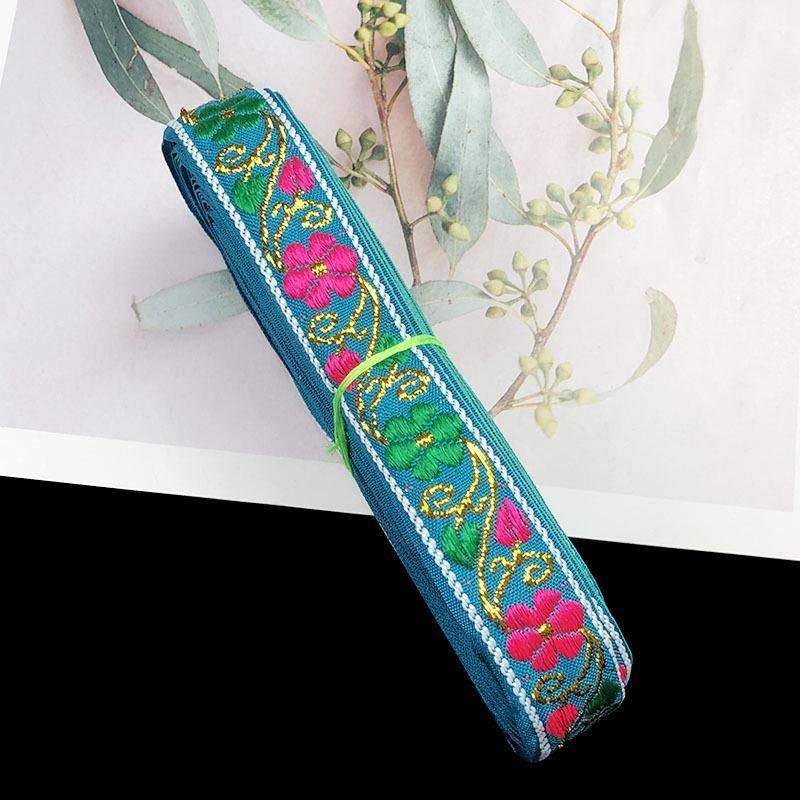 2cm Ethnic Style Colorful Jacquard Lace Ribbon for Curtains and DIY Clothing Accessories