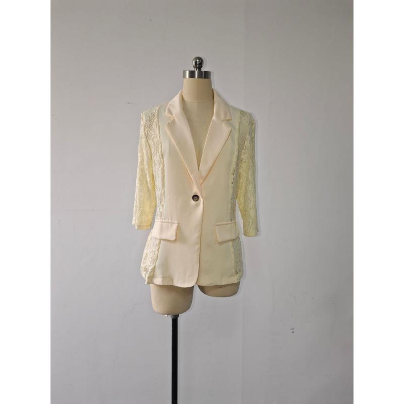 Neue Sexy Spitze Durchbrochene Dreiviertelarm Freizeitjacke für Damen