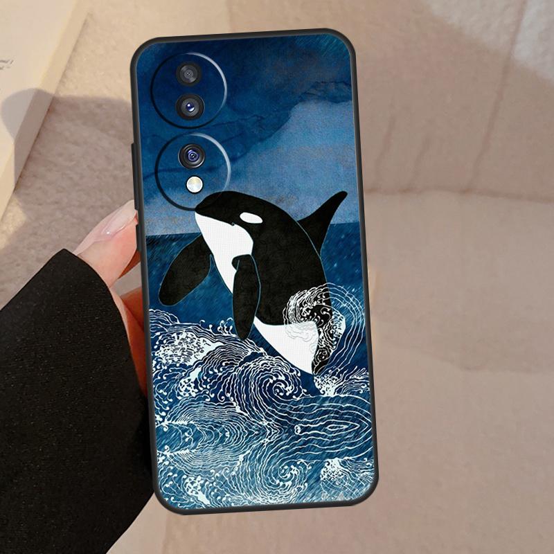 Killer Whale Orca For Honor Magic 7 Pro 5 6 V5 Case For Honor 200 400 50 70 90 Lite X8a X8b X9a X9b X9c Cover