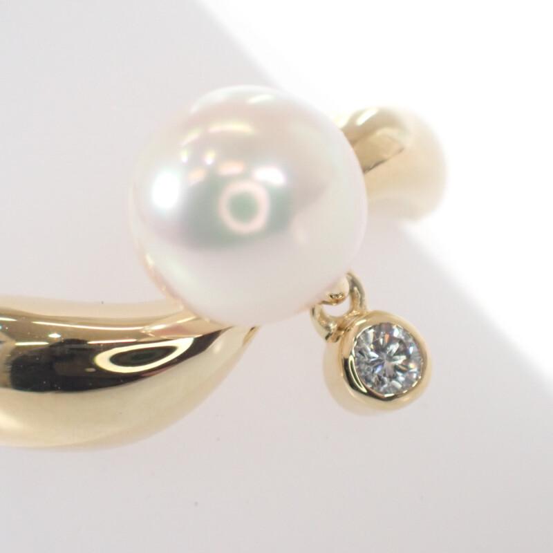 MIKIMOTO #11(JP Size) Ring K18 Yellow Gold/diamond Women