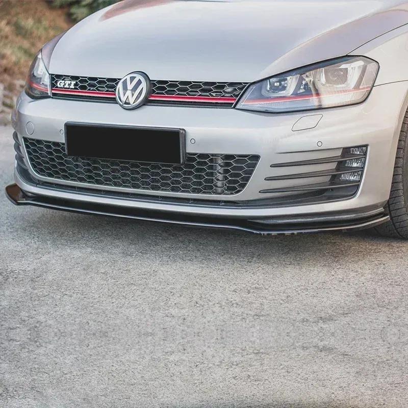For Volkswagen Golf 7 MK7.5 GTI R Rline 2012-2019 Maxton Style Car Front Bumper Lip Spoiler Splitter Protector Cover Body Kits