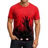 Men's Halloween Printed Round Neck Raglan Short Sleeve Top T-Shirt