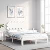 Vidaxl Bed Frame Without Mattress, White, 120X200 Cm, Pine Wood