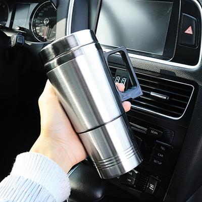 12V 24V 300ml Araba Elektrikli Isıtma Kupası Paslanmaz Çelik Araba Termosu Su Isıtıcısı Taşınabilir Su Kahve Süt Termal Kupa Araba için