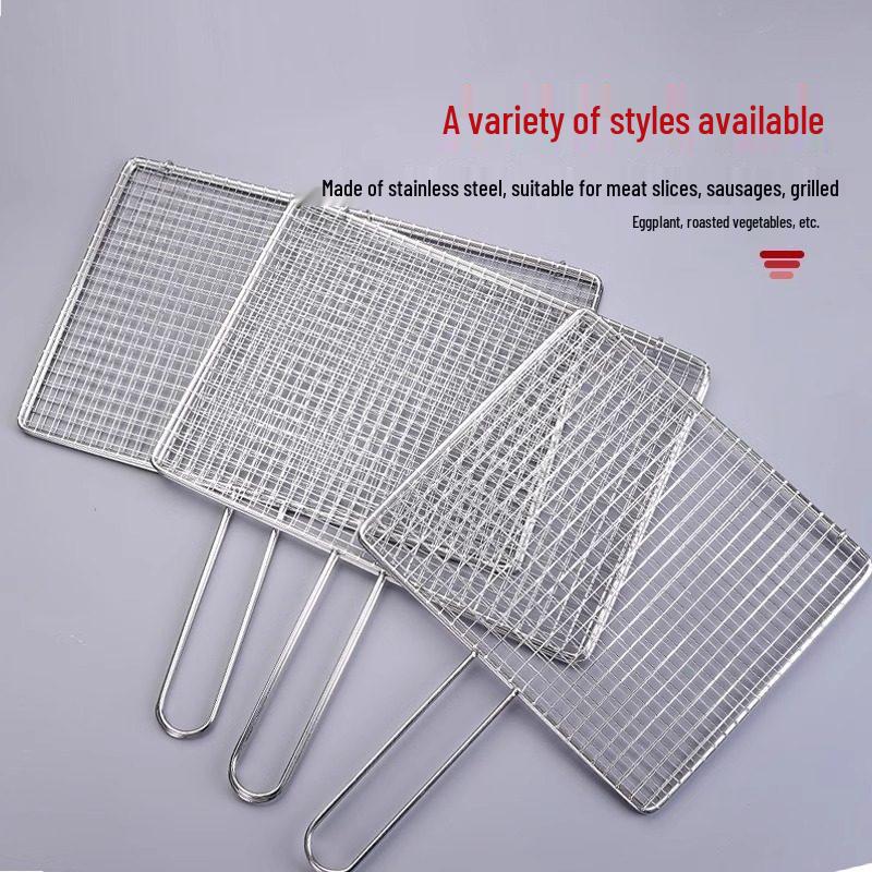 ZISIZ Stainless Steel BBQ Fish & Vegetable Grill Basket