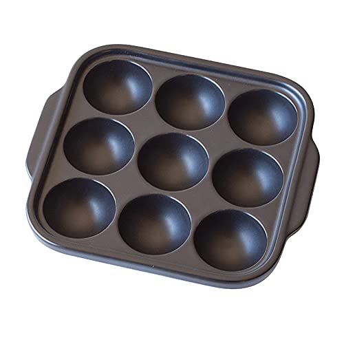 Saji Pottery Banko Ware Takoyaki Pan, Direct Heat Safe, Ceramic, Approx. 19 x 21 cm, Black, Made in Japan, 21-102 Black