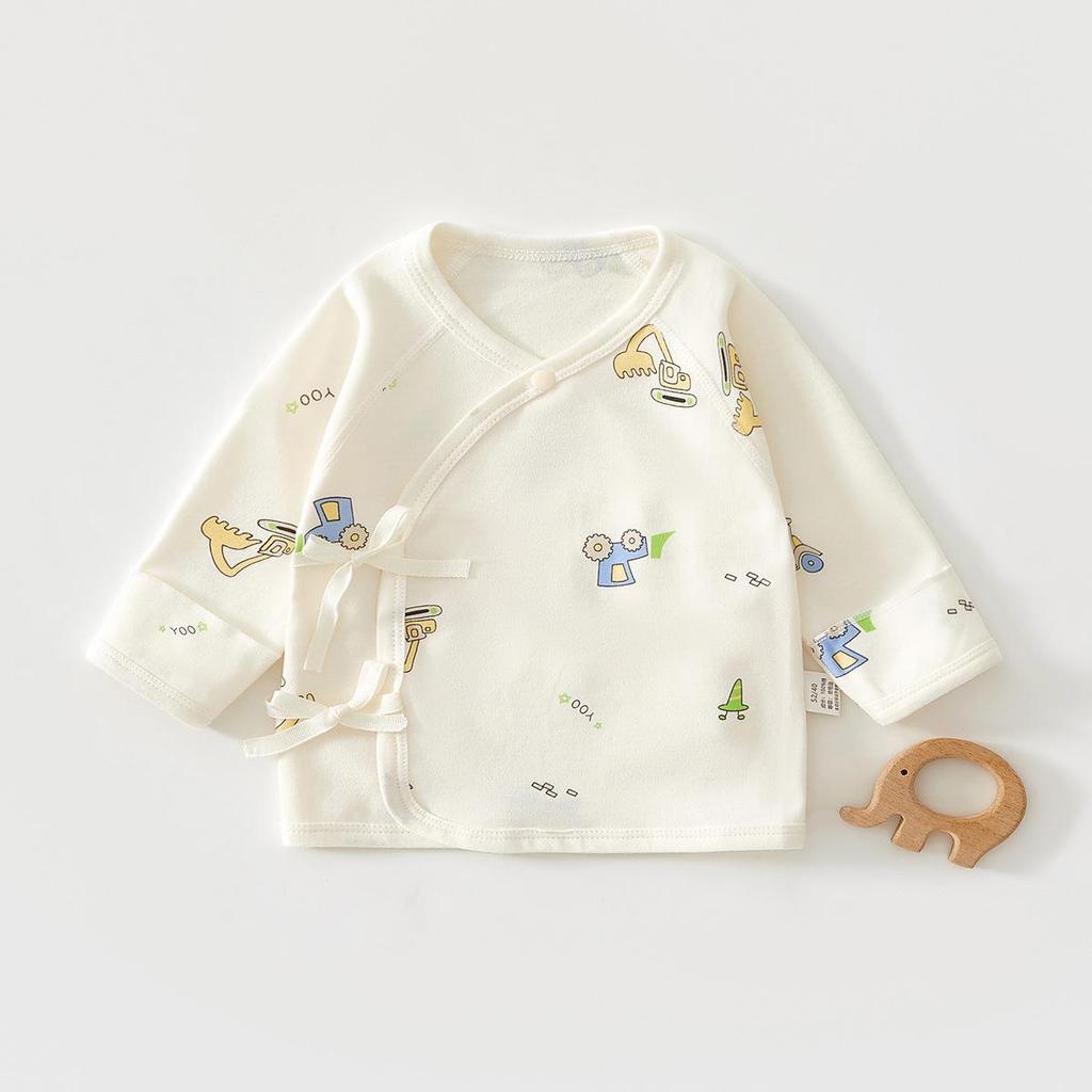 Newborn Baby Long-Sleeve Pure Cotton Top - 0-3 Months, Spring/Autumn