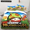 3D Tisk Anime Hra Legenda o Houbě Vzor Povlečení Sady Přikrývka Ložní Prádlo Dárek Twin Queen King Size Romantický Domácí Dárek