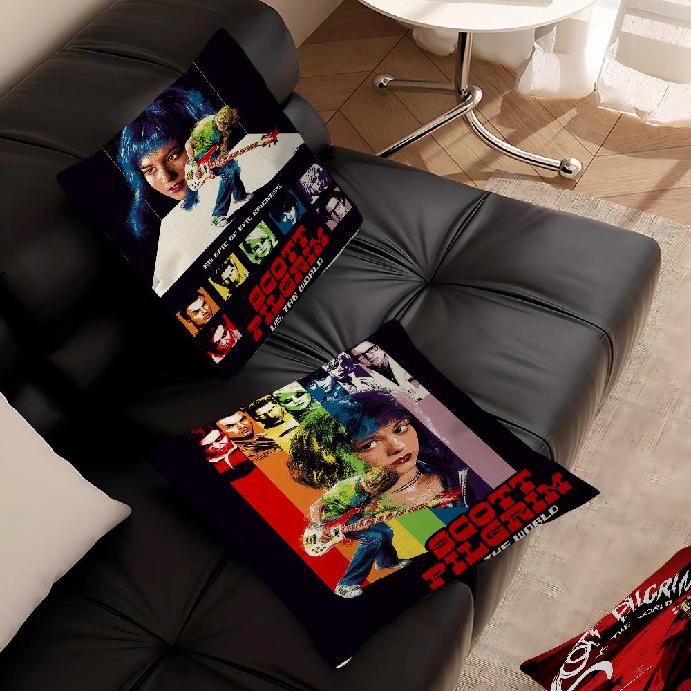 Scott Pilgrim Vs. The World Cushion Cover Pillowcase Upholstery Sofa Throw Pillow Home Decor Pillowcas