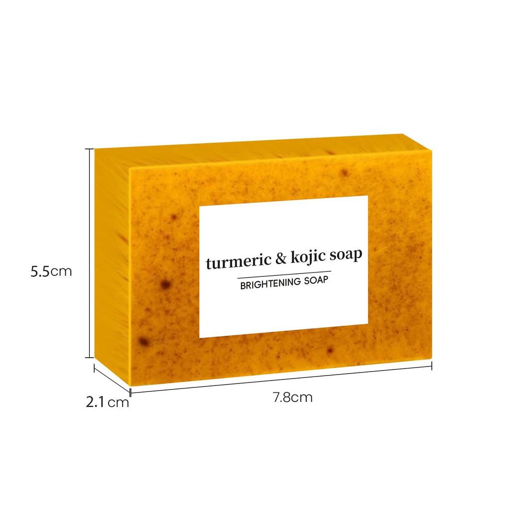 TK-Style Turmeric, Lemon, Kojic Acid & Ginger Handmade Cold Process Soap for Bath & Face