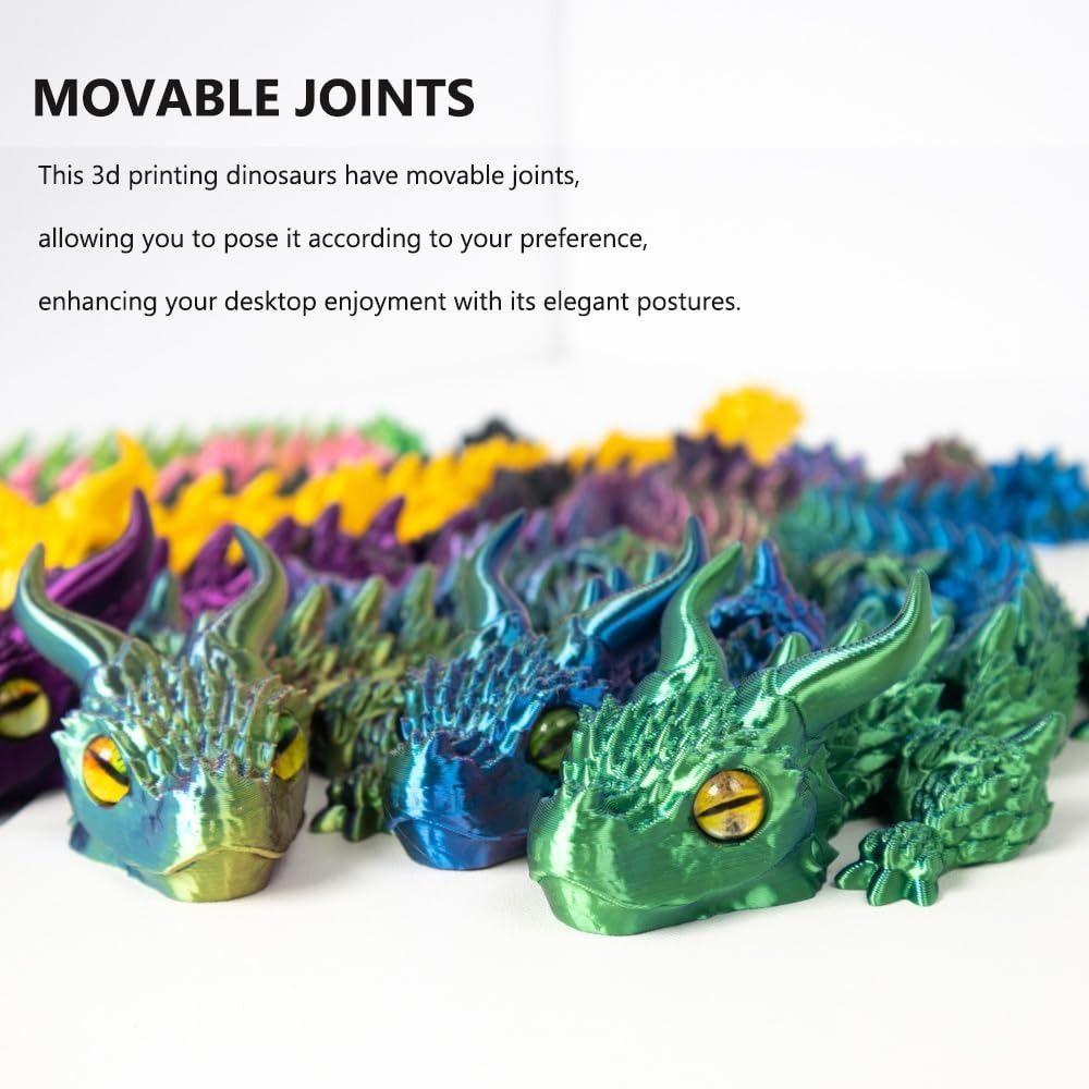 Movable Joints 3D Printed Dragon 31.5cm Fidget Toy High Quality Articulated Dragon  Adults Kids