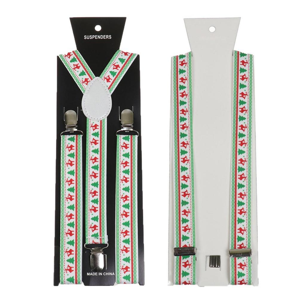 Unisex Y Back Suspenders 3 Clips Adjustable Elastic Braces