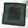 Unisex Hijab Men Women Black Cotton Bandana Hairband Cowboy Biker Sports Headwear Wrist Hairwrap Head Wrap Scarf Paisley Wraps