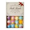 Set Cadou 12 Bucăți Bombe de Baie, Bombe de Baie Naturale cu Aromoterapie și Spumă Bogată, Bile de Baie Spumante Făcute Manual pentru Relaxare, Spa & Cadou pentru Femei