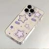 English Purple Star Transparent Phone Case For iPhone 17 16 Pro Max 15 14 13 Mini 12 11 X XR XS 17 Air 16E 15 Plus Soft Cover