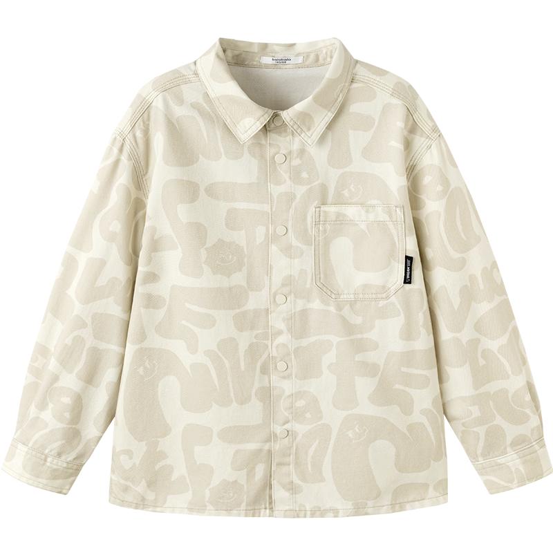 Balabala Boys' Long-Sleeve Denim Shirt