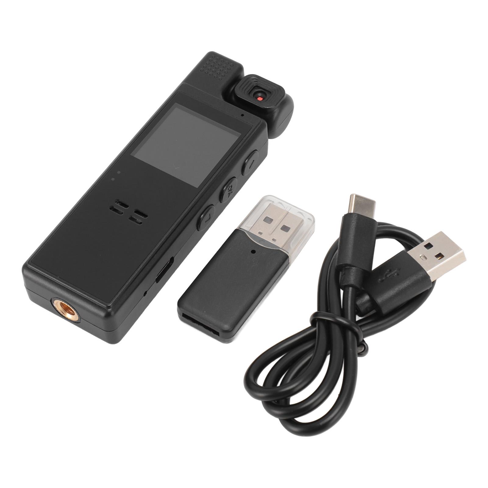 

Body Cam 4K 180 degrees Rotatable Lens Night Vision Wifi with Back Clip Portable Video Recorder for Law