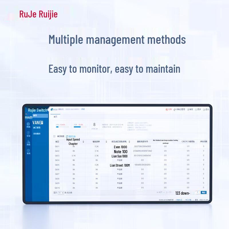 Ruijie RG-S6120-20XS4VS2QXS 24-Port 10G All-Fiber Layer 3 Managed Switch