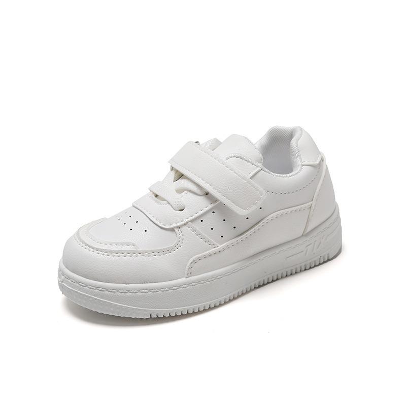 21-38 Children's White Shoes, Boys and Girls Sneakers, Casual Shoes, Leather Soft Sole Baby Shoes