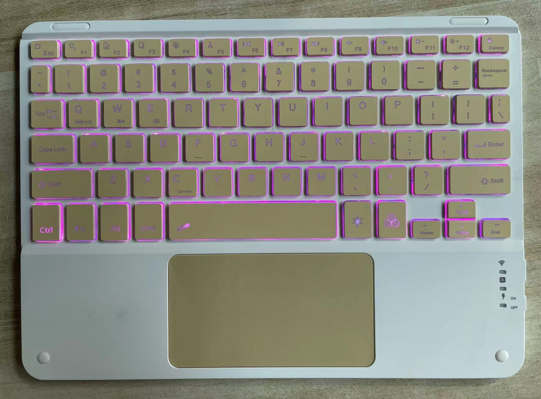 

Bluetooth Touchpad Keyboard for iPad, Phone, and Tablet - Magnetic, Wireless, and Luminous Touch Backlit