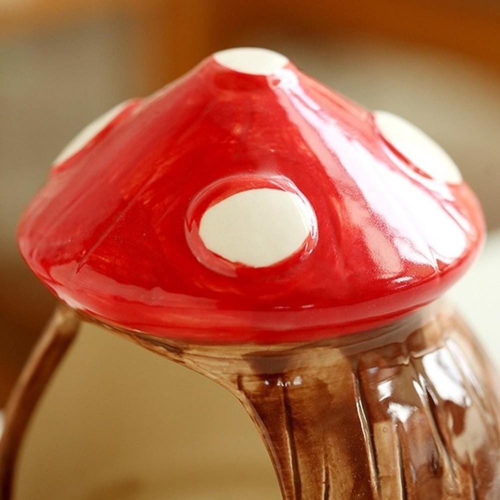 Mushroom Shaped Ceramic Hamster Hideout Chew-Proof Pet Sleeping Nest for Turtle Hedgehog