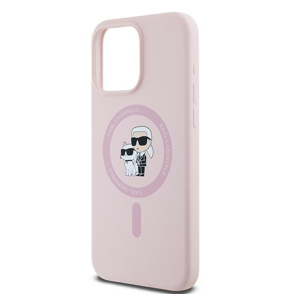 Karl Lagerfeld Klhmp15Xscmkcrhp Iphone 15 Pro Max 6.7 Różowy/Pink Hardcase Silicone Karl & Choupette Ring Magsafe
