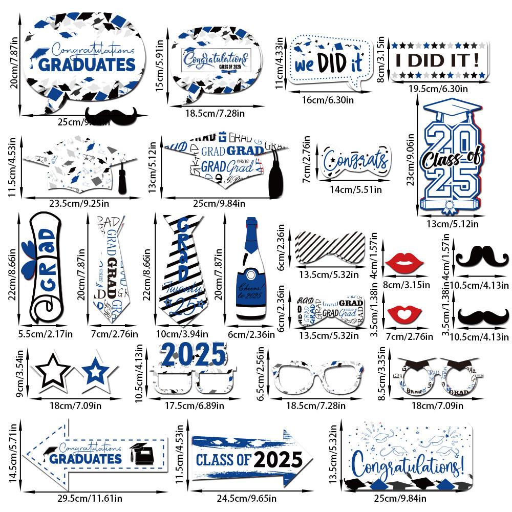 Theme Season Graduation Bachelor Hat Pattern Handheld Photo Frame Prop Photo