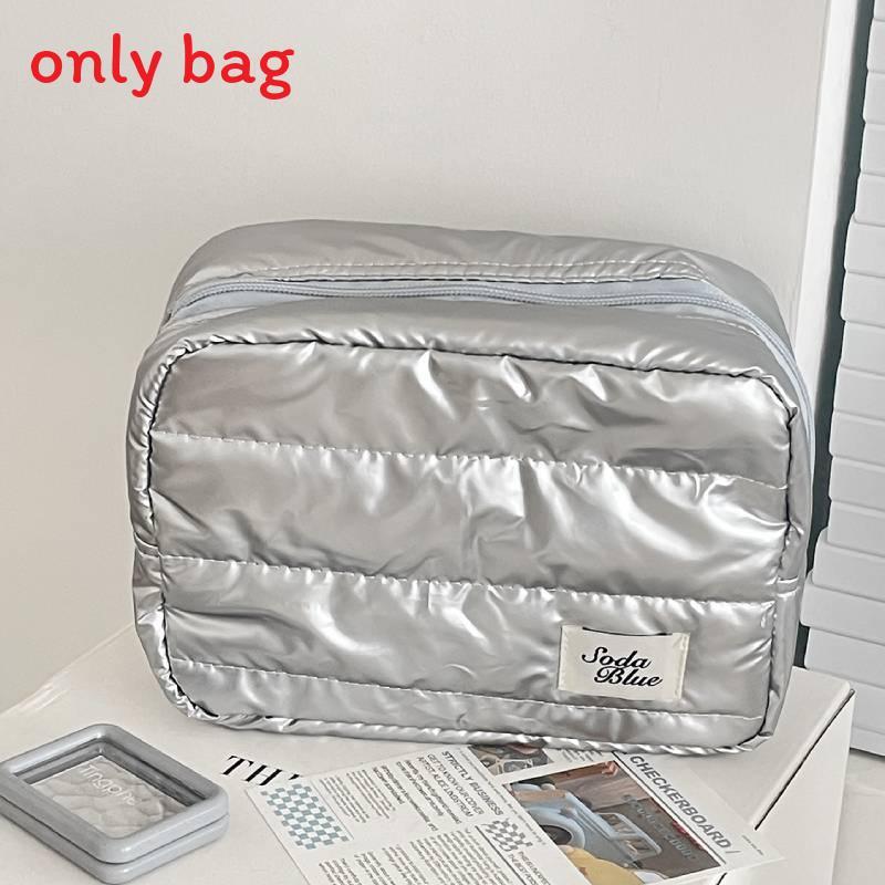 Lazy Horizontal Line Series Rectangular Bag With Waterresistant Pu Material For Daily Skincare Storage