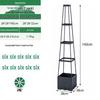 Balcony and Rooftop Vegetable Planting Box with Tomato Cage: Durable Plastic Flower Pot Container for Home Gardening.