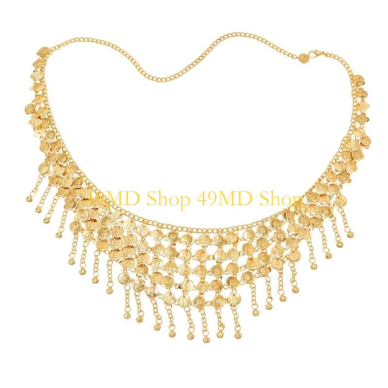 49MD Adjustable Length Tassels Waist Chain Blings Body Chain Decorative Body Chain for Traditional Chinese Attires