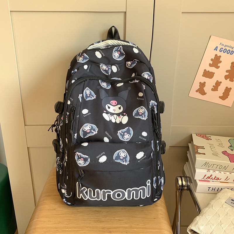 Sac à dos pour enfants à grande capacité avec imprimé mignon transfrontalier pour collège - Sac de voyage léger pour femmes
