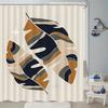 1Pc, Simple, Colorful Leaf Pattern Shower Curtain- Elegant Natural Design For Every Scene Including 12 Hooks, Polyester Fabric