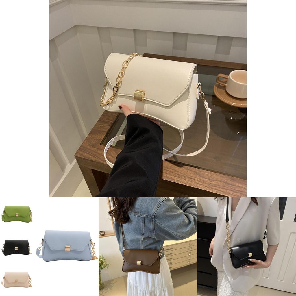 Summer 2024 Fashionable Chain Shoulder Bag With Lock Buckle Small Square Bag