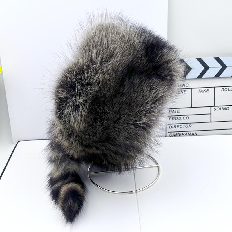 

Классическая русская шапка-ушанка для мужчин и женщин, зимние наушники из натурального меха енота 55-60cm