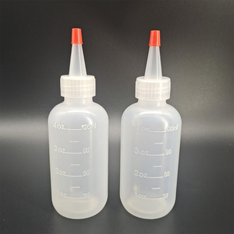 Portable Travel Liquid Dispenser Bottles Refillable Leakproof Squeeze Bottle Applicator Bottle with Tip Empty Container