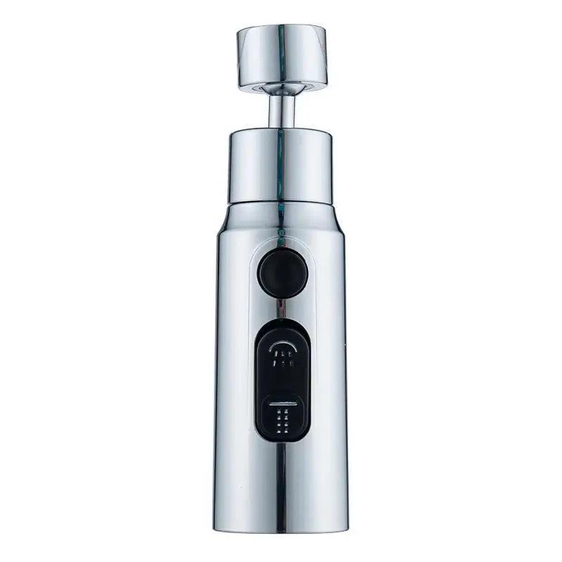 Multifunctional Rotatable Kitchen Faucet Extender with Splash-Proof Bubbler