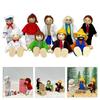 9 Character Wooden Articulated Toy People Promoting Imagination and Family Bonding