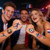 Glow Soccer Tattoos, Waterproof Temporary Freckle Stickers, Football Fan Body Art for Game Day, Night Party Makeup