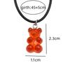Handmade 11 Colors Candy Cartoon Bear Chokers Chain Necklaces Cute Jelly Pendant For Women&Girl Daily Jewelry Party Gifts