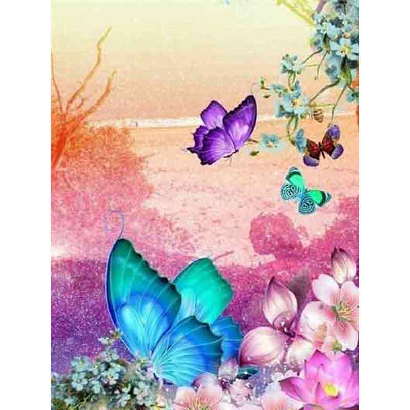 Butterfly DIY 5D Diamond Painting Full Round Resin Flower Diamond Embroidery Mosaic Rhinestone Cross Stitch Gift Home Decor