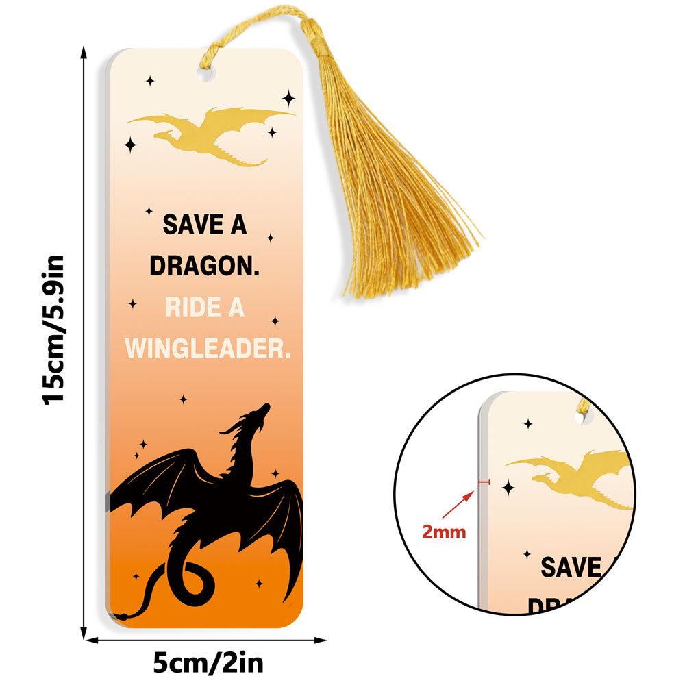 Akrylowa zakładka do książek Smok Czteroskrzydły: Kreatywna i spersonalizowana dekoracja prezentu