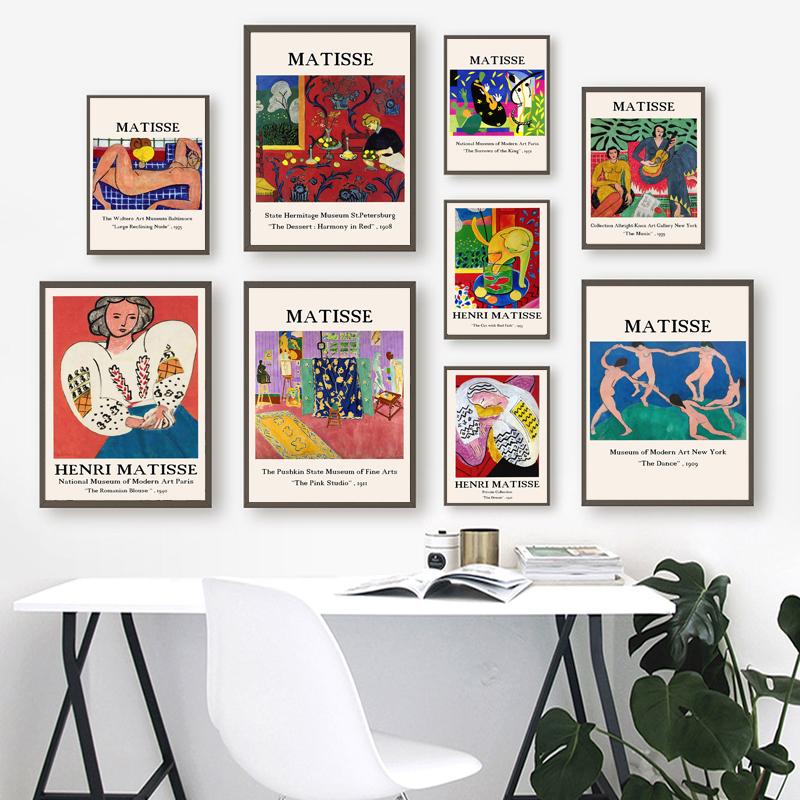 Classic Matisse Woman Playing The Piano Canvas Paiting Wall Art Prints And Posters Wall Pictures For Living Room Home Décor No Frame