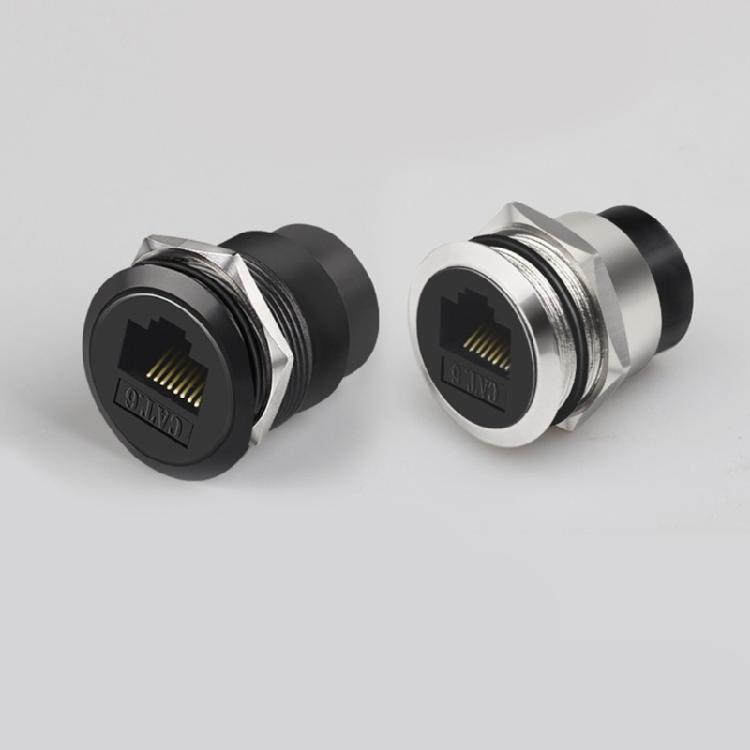 RJ45 Panel Mount Connector RJ45 Cat6 Female To Female Through Ethernet Extension Coupler Adapter Transmission