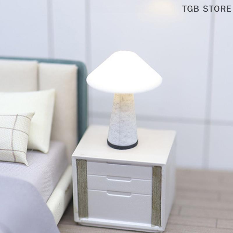 1:20 Mini Furniture Miniature Desk Table Lamp Model Dollhouse Children Baby Gift Toy Doll House DIY Accessories