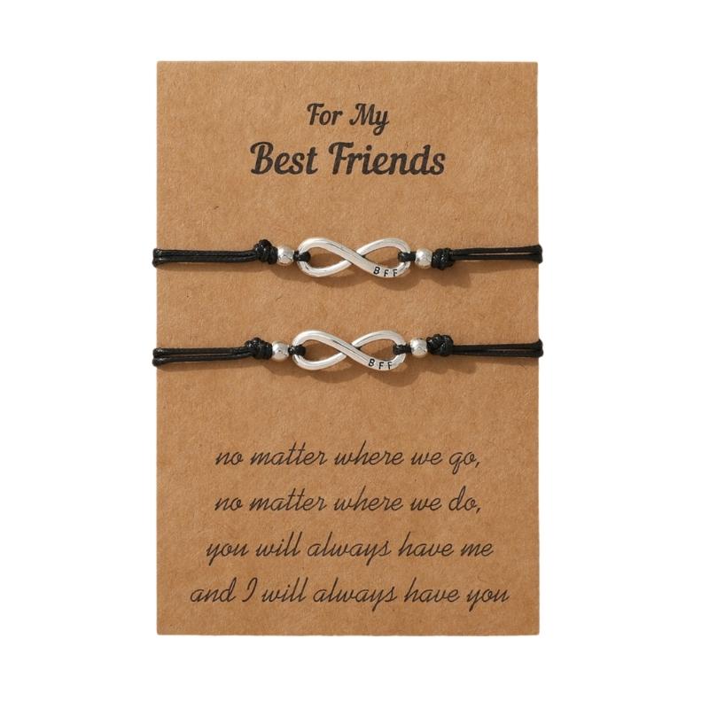 1 Pair Handmade Friendship Bracelets Rope Bracelets Set Adjustable Cotton Anklets Unisex Bracelet for Any Occasion